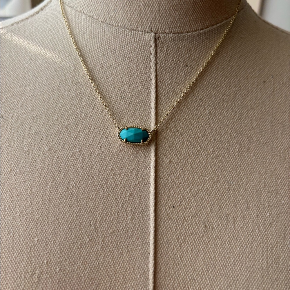 Kendra Scott Turquoise Necklace Elegant Pendant Design